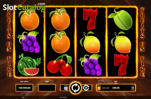 Скрин2. Fruits on Fire (Bellot) слот