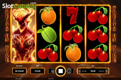Скрин3. Fruits on Fire (Bellot) слот
