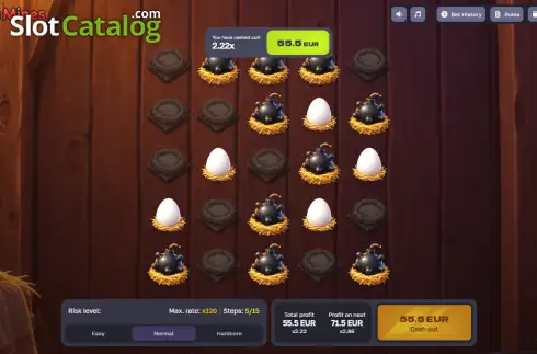 Скрин3. Chicken Mines слот