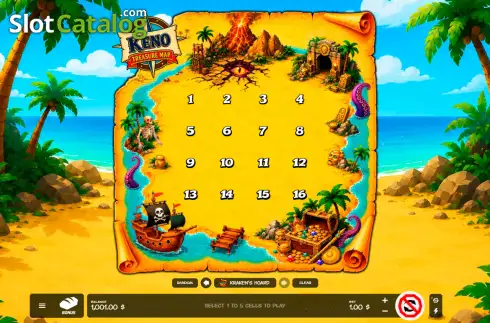 Скрин2. Keno Treasure Map слот