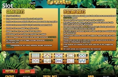 Скрин3. Gold of the Gods слот