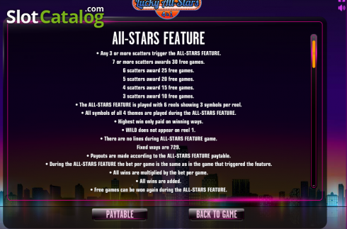 Скрин2. Lucky All-Stars 4 in 1 слот