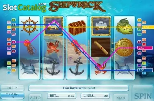 Скрин3. Shipwreck слот