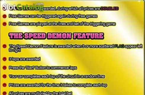 Скрин6. Speed Demon слот