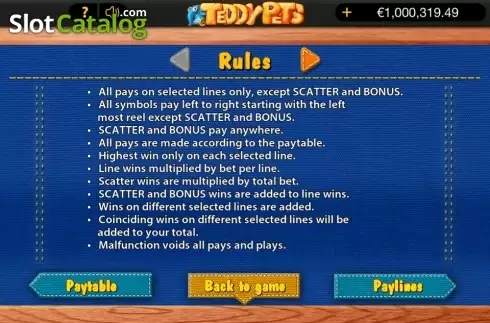 Скрин3. Teddy Pets слот