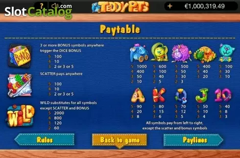 Скрин6. Teddy Pets слот