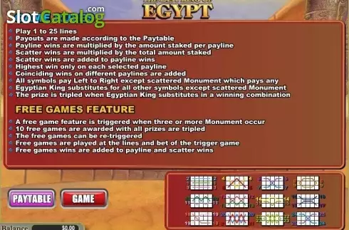 Скрин4. The Last King of Egypt слот