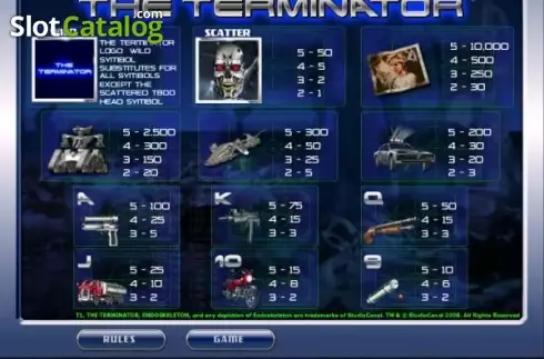 Скрин4. The Terminator слот