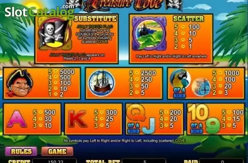 Скрин3. Treasure Cove (Bwin.Party) слот