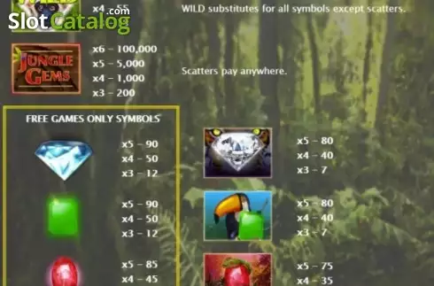 Скрин3. Jungle Gems слот