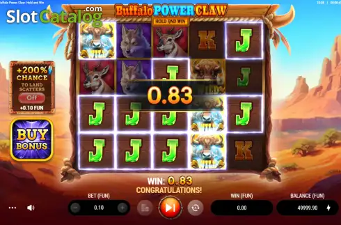 Скрин3. Buffalo Power Claw: Hold and Win слот