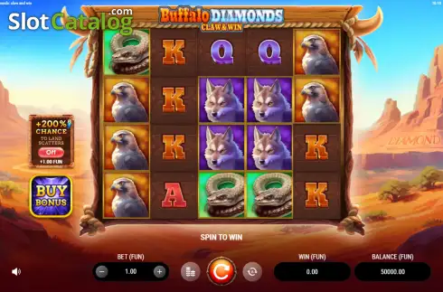 Скрин2. Buffalo Diamonds: Claw and Win слот