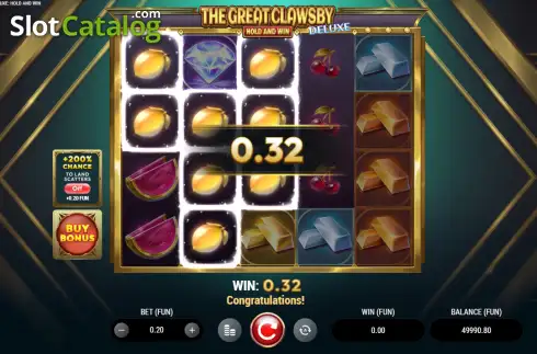 Скрин3. The Great Clawsby Deluxe: Hold and Win слот