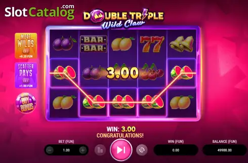 Скрин3. Double Triple Wild Claw слот