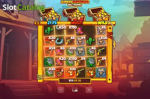 Скрин3. 3 Pots Bonanza: Wild Frames слот