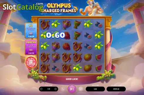 Скрин3. Olympus: Charged Frames слот