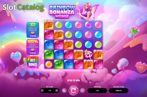 Скрин2. Rainbow Bonanza Merge слот
