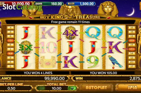 Скрин2. Boy King Treasure (ClotPlay) слот