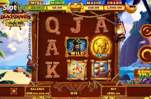 Скрин2. Blackbeard's Lucky Bucks (ClotPlay) слот