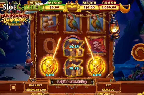 Скрин3. Blackbeard's Lucky Bucks (ClotPlay) слот