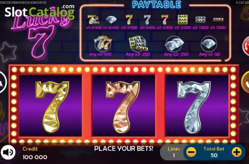 Скрин2. Lucky 7 (ClotPlay) слот