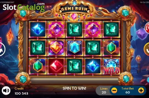 Скрин2. Gems Rush (ClotPlay) слот