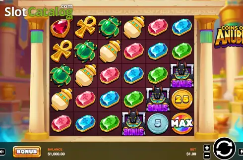 Скрин2. Coins of Anubis слот