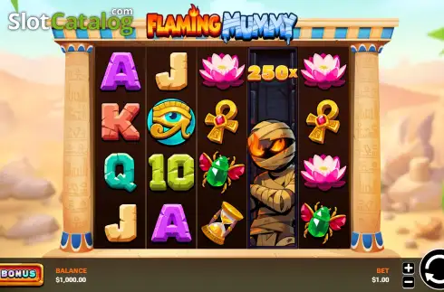 Скрин2. Flaming Mummy слот