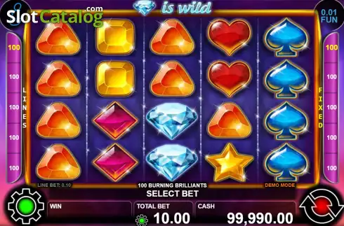 Скрин2. 100 Burning Brilliants слот