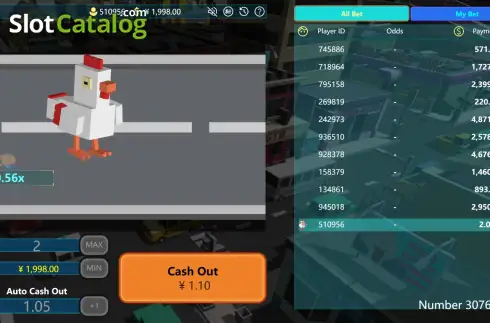 Скрин2. Crossyroad Crash слот