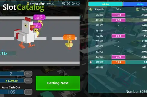 Скрин3. Crossyroad Crash слот