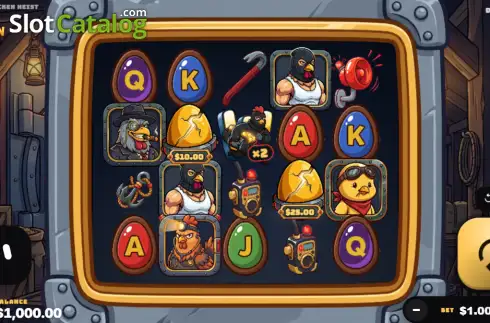 Скрин2. Chicken Heist слот