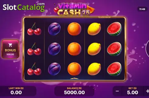 Скрин2. Vitamin Cash 25 слот