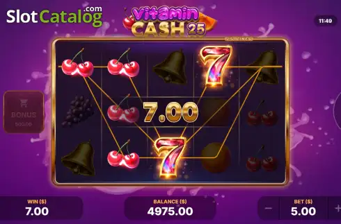 Скрин3. Vitamin Cash 25 слот
