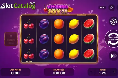 Скрин2. Vitamin Joy 25 слот