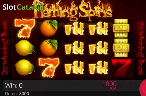 Скрин3. Flaming Spins (e-gaming) слот