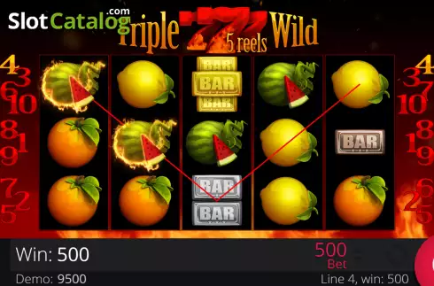 Скрин3. Triple Wild Seven 5 Reels слот