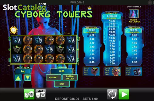 Скрин2. Cyborg Towers слот