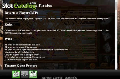 Скрин6. 1717 Caribbean Pirates слот