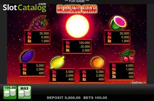 Скрин8. Blazing Star (edict) слот