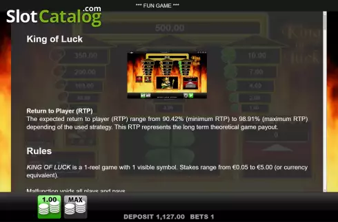 Скрин7. King of Luck слот
