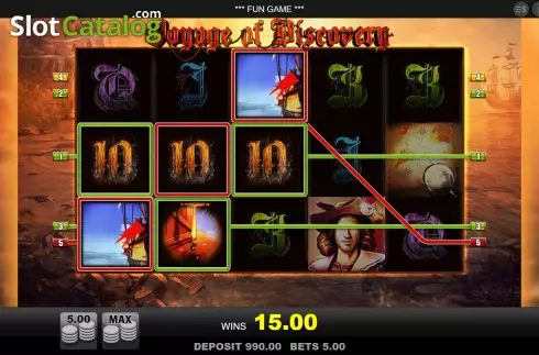 Скрин6. Voyage of Discovery слот