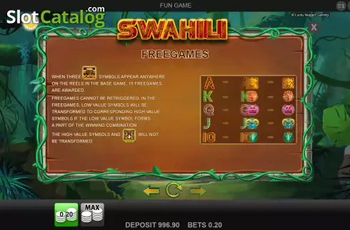 Скрин6. Swahili слот