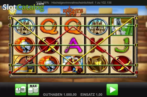 Скрин2. Knight's Life Double Play слот