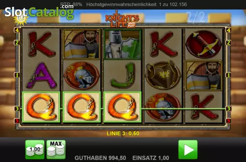 Скрин3. Knight's Life Double Play слот