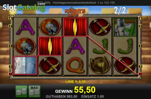 Скрин4. Knight's Life Double Play слот