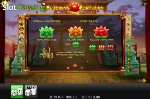 Скрин6. Blooming Fortunes слот