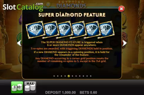 Скрин5. Egyptian Diamonds слот