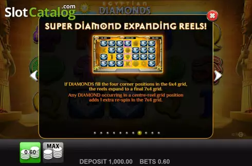 Скрин6. Egyptian Diamonds слот