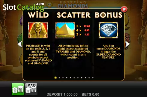 Скрин8. Egyptian Diamonds слот